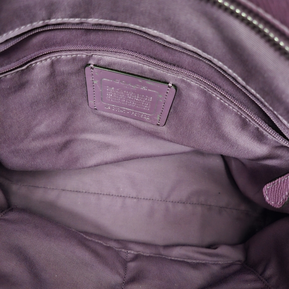 Coach Leather Tote Silver Mauve - Picture 13 of 15